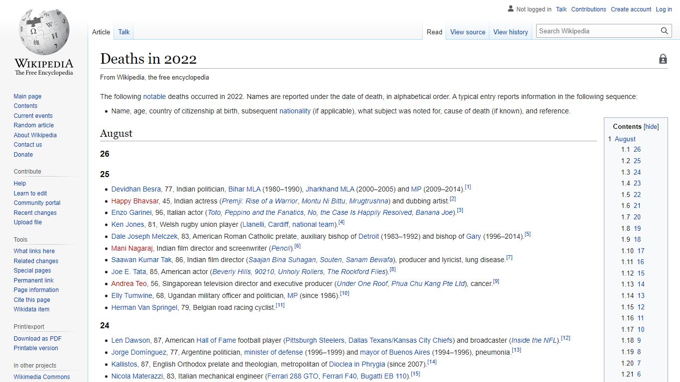 Deaths in 2022 - Wikipedia